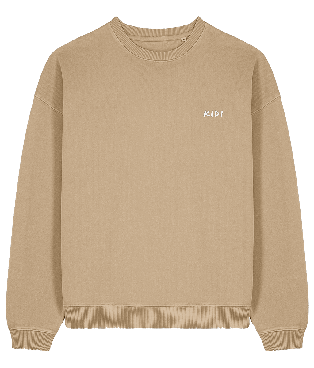 Oversized Organic Cotton Garment Dyed Sweatshirt - KIDI