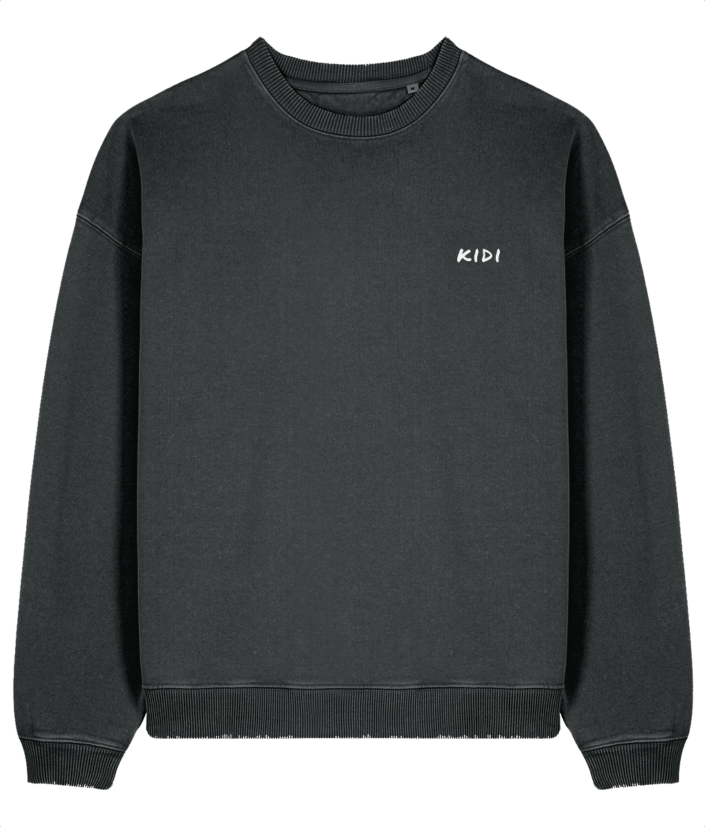 Oversized Organic Cotton Garment Dyed Sweatshirt - KIDI