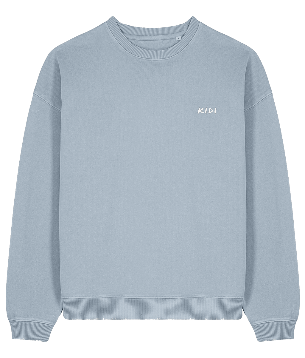 Oversized Organic Cotton Garment Dyed Sweatshirt - KIDI